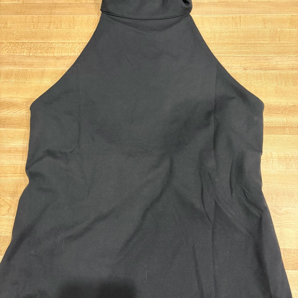Black Halter Neck Tank Top
